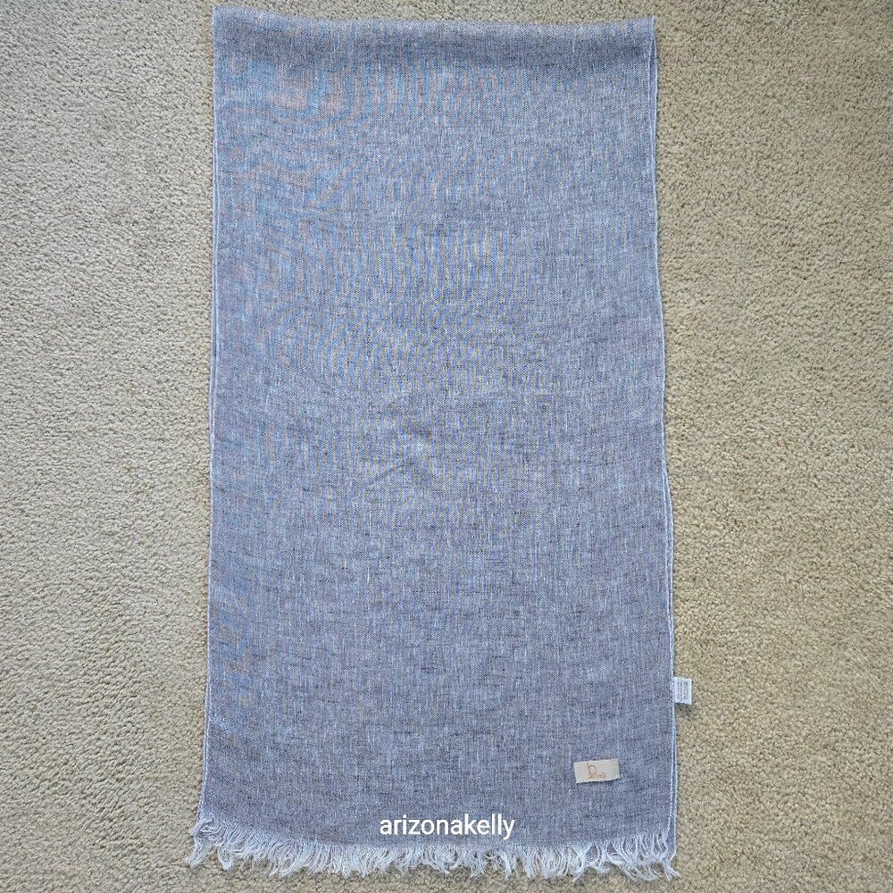 NWOT Linen Scarf Grey JP Amalfi Made on Amalfi Coast in Italy Ethically Sourced